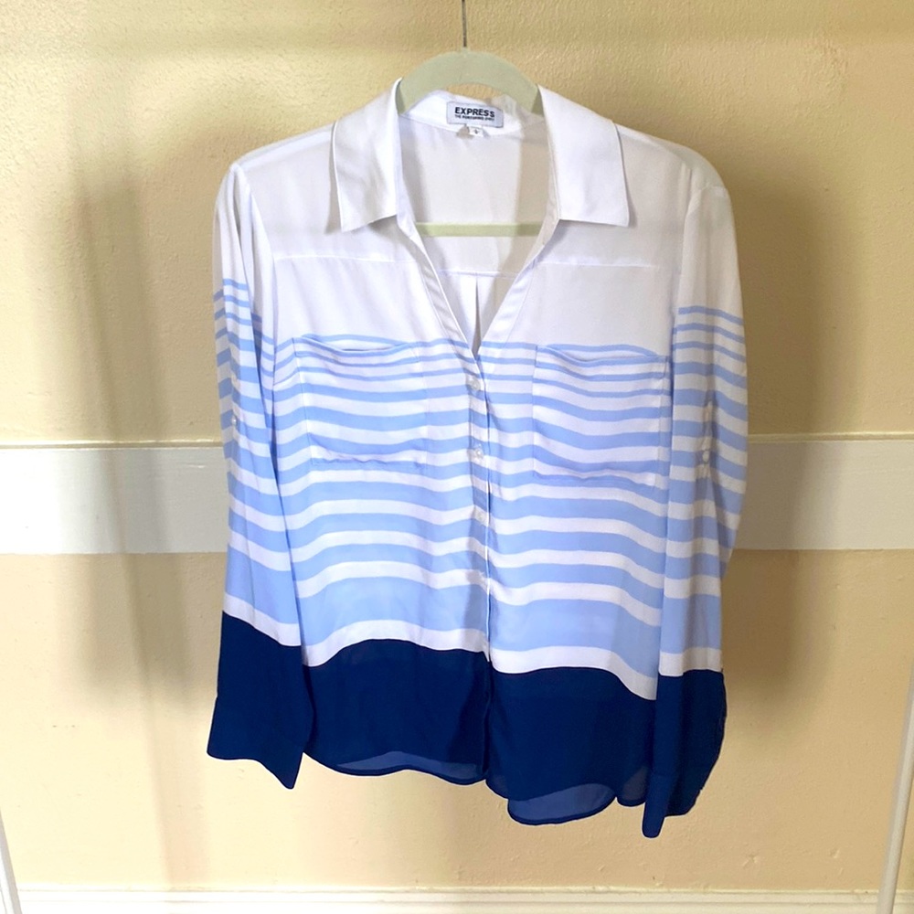 Express, Large, Horizontal Striped Portofino Shirt